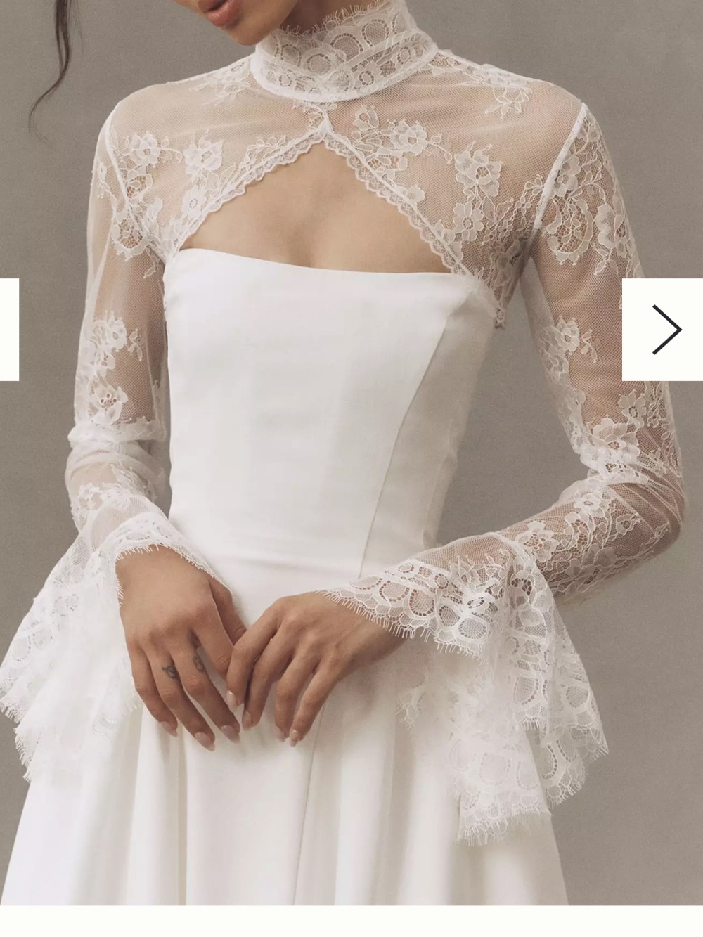 Geisha Designs Long-Sleeve Lace Topper